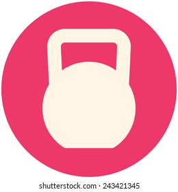 Kettlebell, modern flat icon