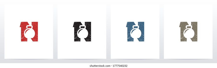 Kettlebell On Letter Logo Design N