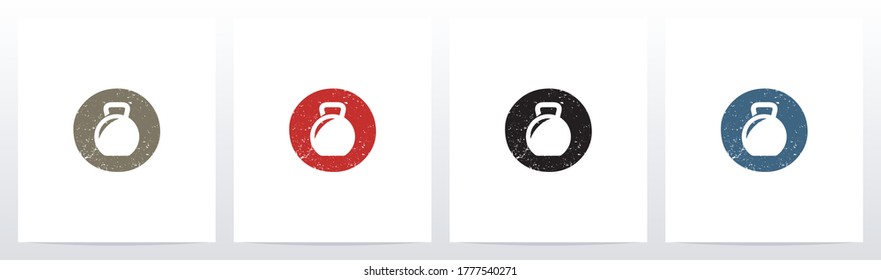 Kettlebell On Letter Logo Design O