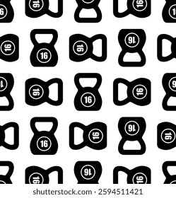 kettlebell pattern seamless. Crossfit accessory sport background
