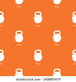 Kettlebell pattern vector orange for any web design best