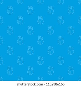 Kettlebell pattern vector seamless blue repeat for any use