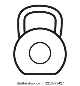  Proyectil Kettlebell. Icono vector deportivo.