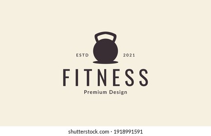 kettlebell silhouette black simple gym fitness logo design vector icon symbol illustration