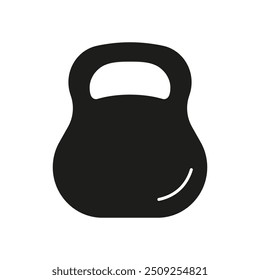 Kettlebell Silhueta Ícone, Fitness, Força E Treinamento Esportivo, Exercício Físico E Halterofilismo. Ilustração de vetor isolada.