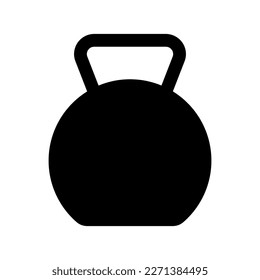 Kettlebell silhouette icon. Weight icon. Vector.
