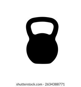 Kettlebell Silhouette Vektor flache Illustration Design.