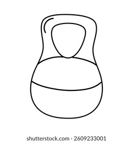 Kettlebell in simple design for fitness routines in home gym settings