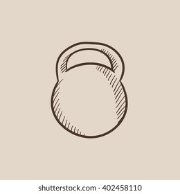 Icono de esbozo de Kettlebell.