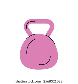 kettlebell sports equipment isolated icon