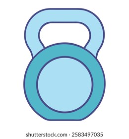 Kettlebell for strength and conditioning training isolated vector illustration