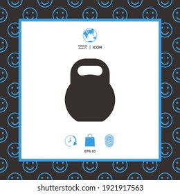 Kettlebell symbol icon. Elements for your design