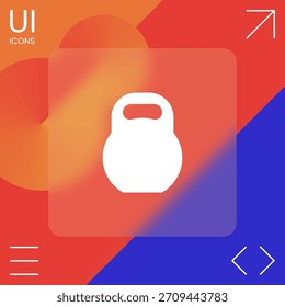 Kettlebell symbol icon. Elements for your design