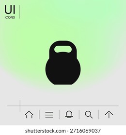 Icono de símbolo de Kettlebell. Elementos para su diseño