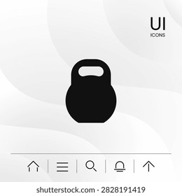 Kettlebell symbol icon. Elements for your design
