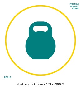 Kettlebell symbol icon. Graphic elements for your design