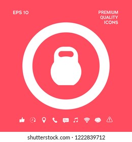 Kettlebell symbol icon. Graphic elements for your design