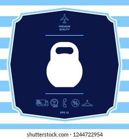 Kettlebell symbol icon. Graphic elements for your design