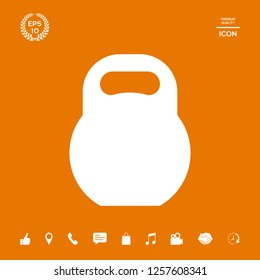 Kettlebell symbol icon. Graphic elements for your design