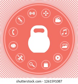 Kettlebell symbol icon. Graphic elements for your design
