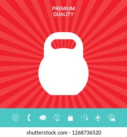 Kettlebell symbol icon. Graphic elements for your design