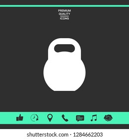 Kettlebell symbol icon. Graphic elements for your design