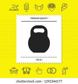 Kettlebell symbol icon. Graphic elements for your design