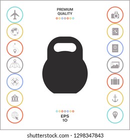 Kettlebell symbol icon. Graphic elements for your design