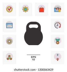 Kettlebell symbol icon. Graphic elements for your design