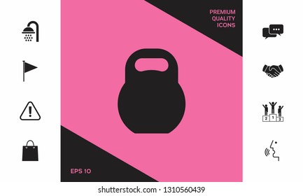 Kettlebell symbol icon. Graphic elements for your design