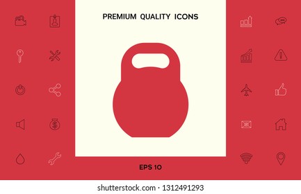 Kettlebell symbol icon. Graphic elements for your design