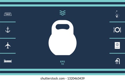 Kettlebell symbol icon. Graphic elements for your design