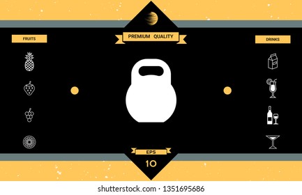 Kettlebell symbol icon. Graphic elements for your design