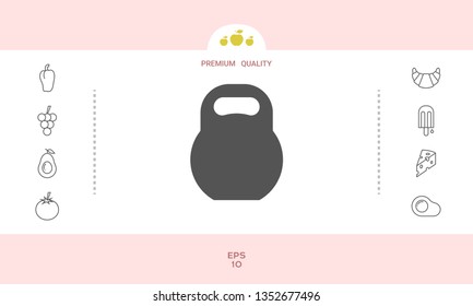Kettlebell symbol icon. Graphic elements for your design