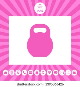 Kettlebell symbol icon. Graphic elements for your design