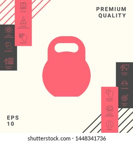 Kettlebell symbol icon. Graphic elements for your design