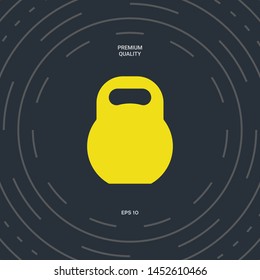 Kettlebell symbol icon. Graphic elements for your design