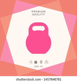 Kettlebell symbol icon. Graphic elements for your design