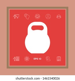 Kettlebell symbol icon. Graphic elements for your design
