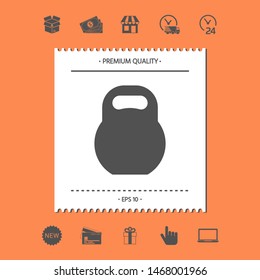 Kettlebell symbol icon. Graphic elements for your design