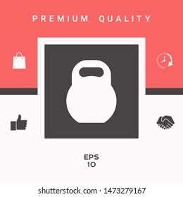 Kettlebell symbol icon. Graphic elements for your design