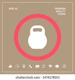 Kettlebell symbol icon. Graphic elements for your design