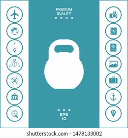 Kettlebell symbol icon. Graphic elements for your design