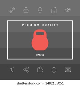 Kettlebell symbol icon. Graphic elements for your design
