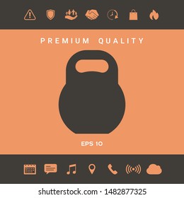 Kettlebell symbol icon. Graphic elements for your design