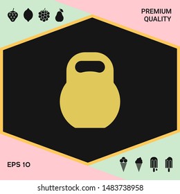 Kettlebell symbol icon. Graphic elements for your design