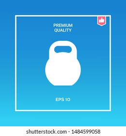 Kettlebell symbol icon. Graphic elements for your design