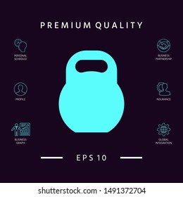 Kettlebell symbol icon. Graphic elements for your design