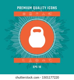Kettlebell symbol icon. Graphic elements for your design