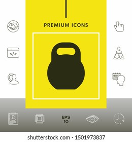 Kettlebell symbol icon. Graphic elements for your design